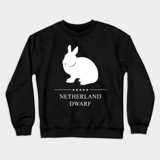 Netherland Dwarf Rabbit White Silhouette Crewneck Sweatshirt